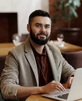 person sitting in desk